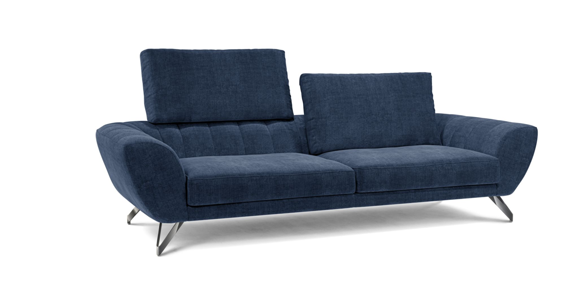 Canapé Caractère Roche Bobois en tissu bleu marine